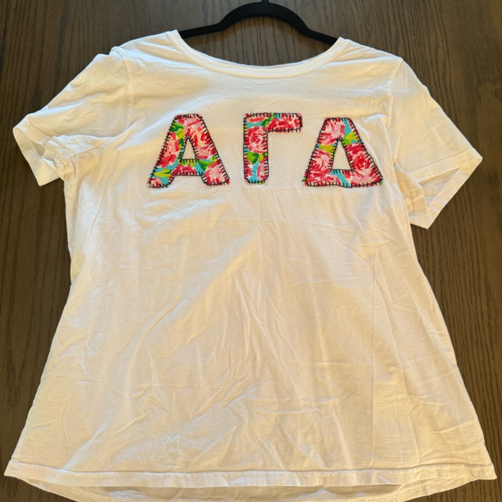 Embroidered Alpha Gamma Delta T-Shirt | AGD | ΑΓΔ